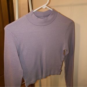 Aritzia cropped TNA purple long sleeve